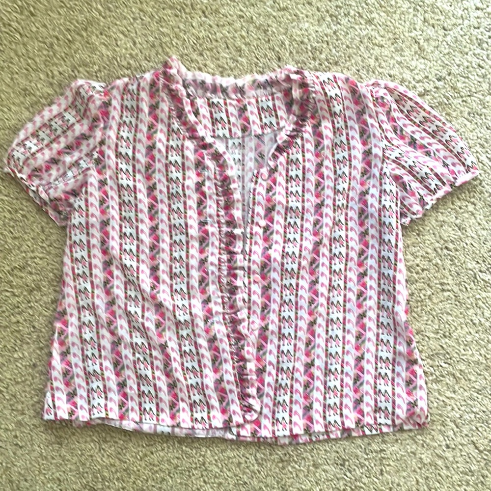 Hand made short sleeve top size small
